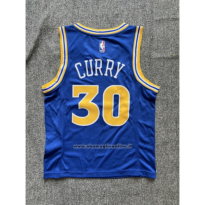 Maglia Bambino Golden State Warriors Stephen Curry #30 Classic 2022-23 Blu